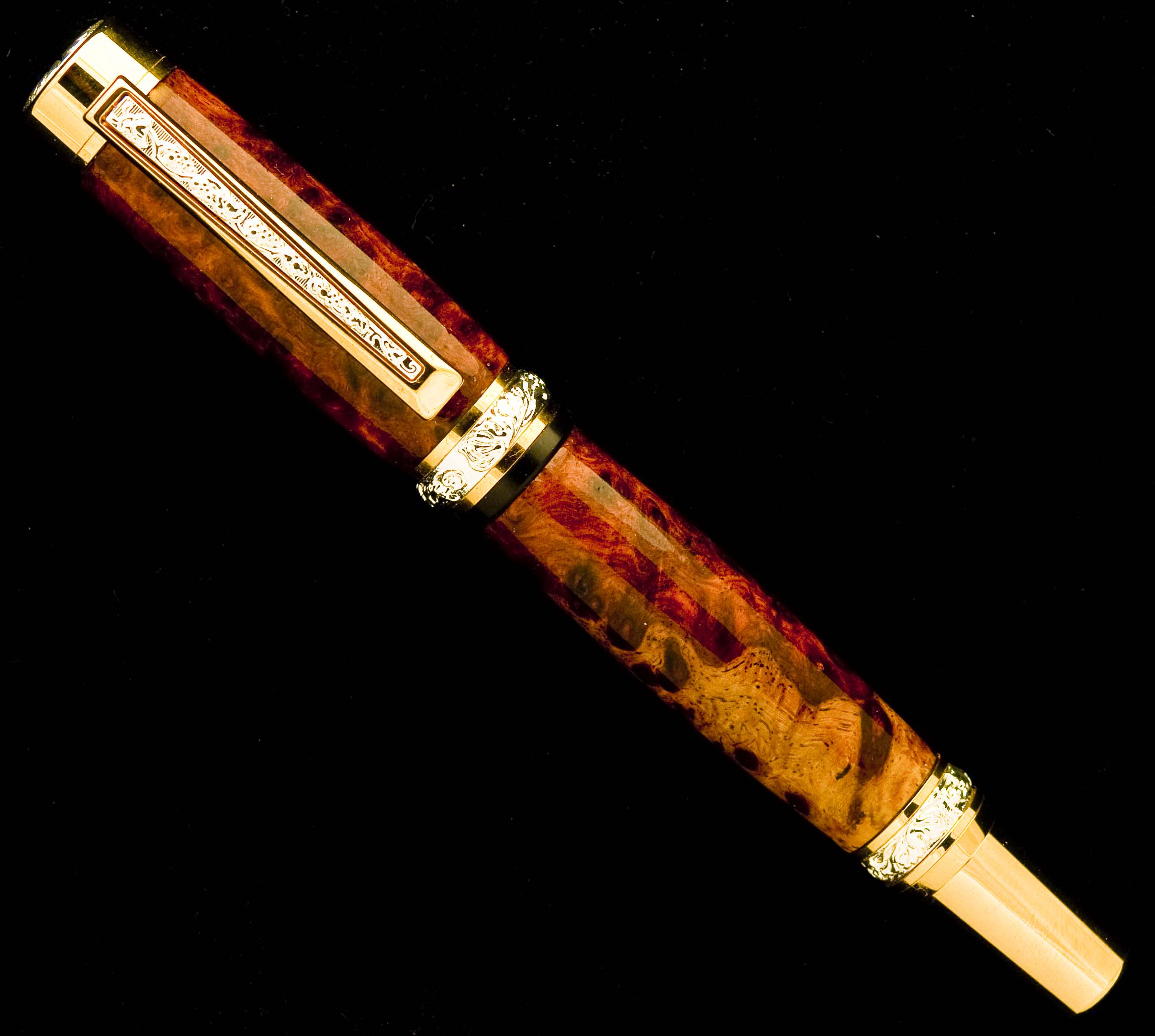 Two Tone Amboyna Burl on Cambridge Pen