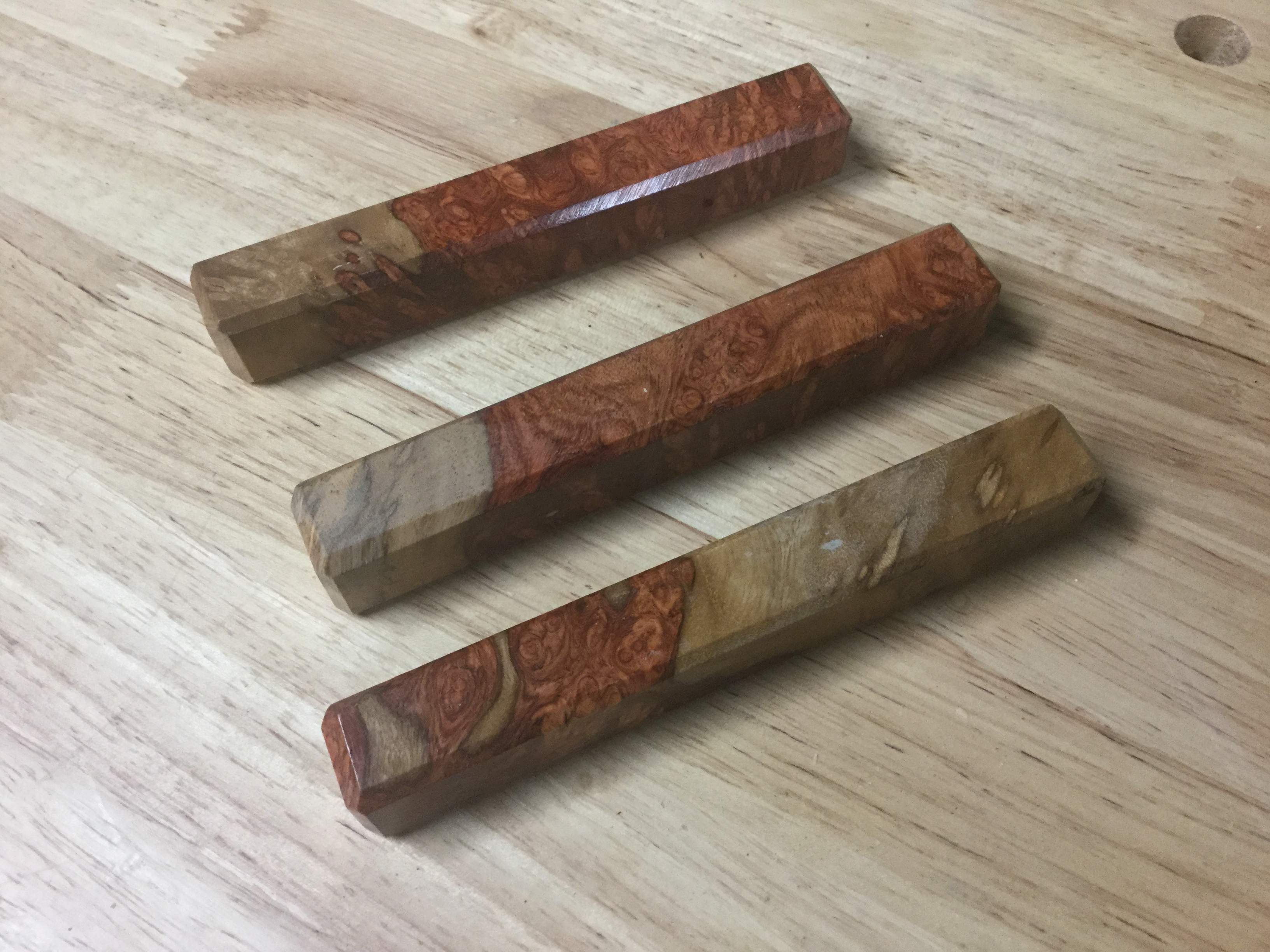 Two tone amboyna burl