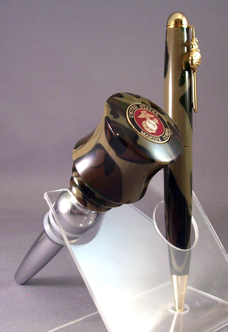 U.S.M.C. Bottle Stopper & Pen set