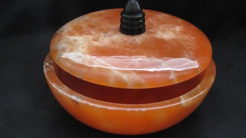 Utah Orange with lid ebony knob
