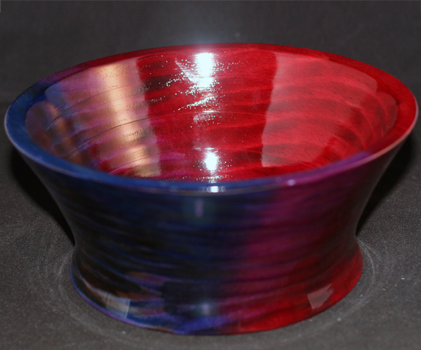 Vessel 2 - Inside - Pine - Red/Purple/Blue Dye Transition