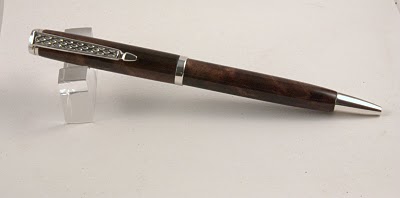 walnut and sterling silver pen