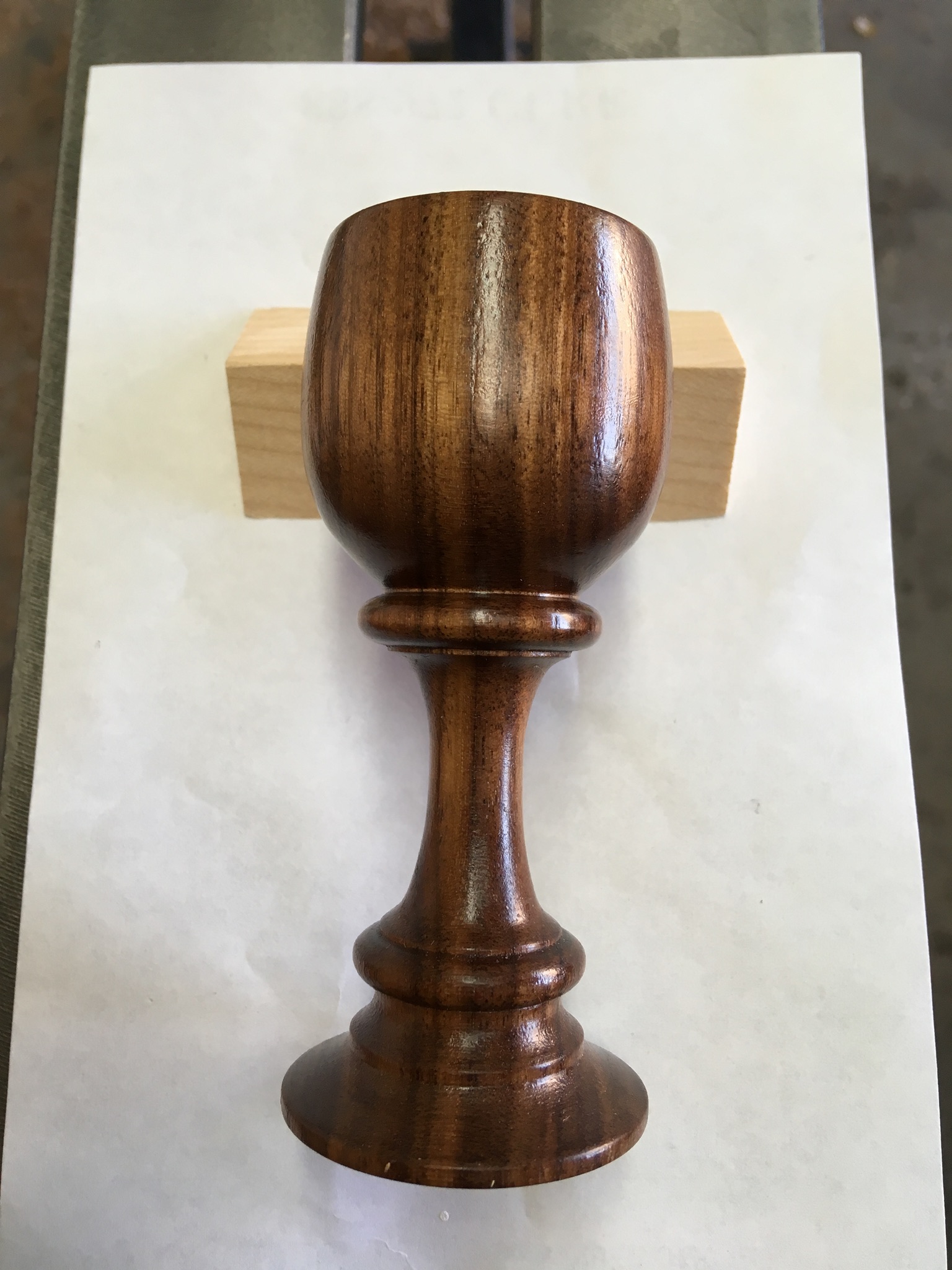 Walnut goblet