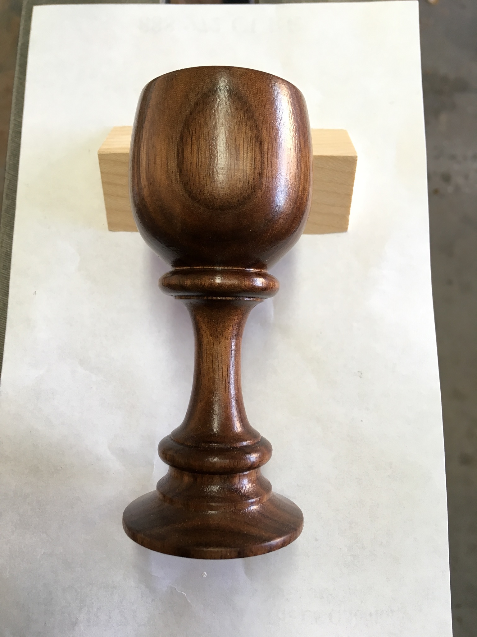 Walnut goblet