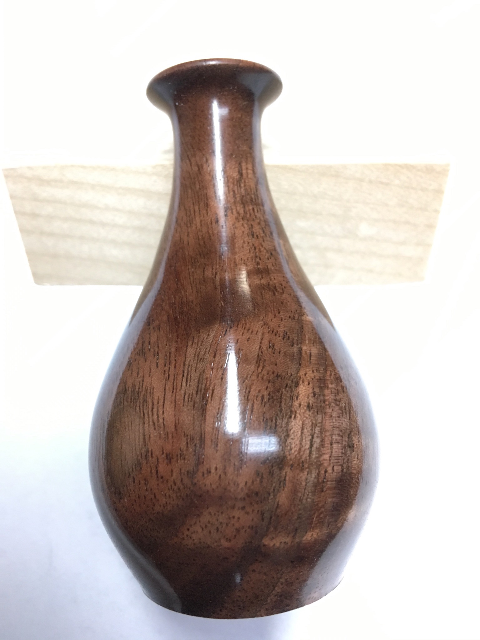 Walnut mini bud vase