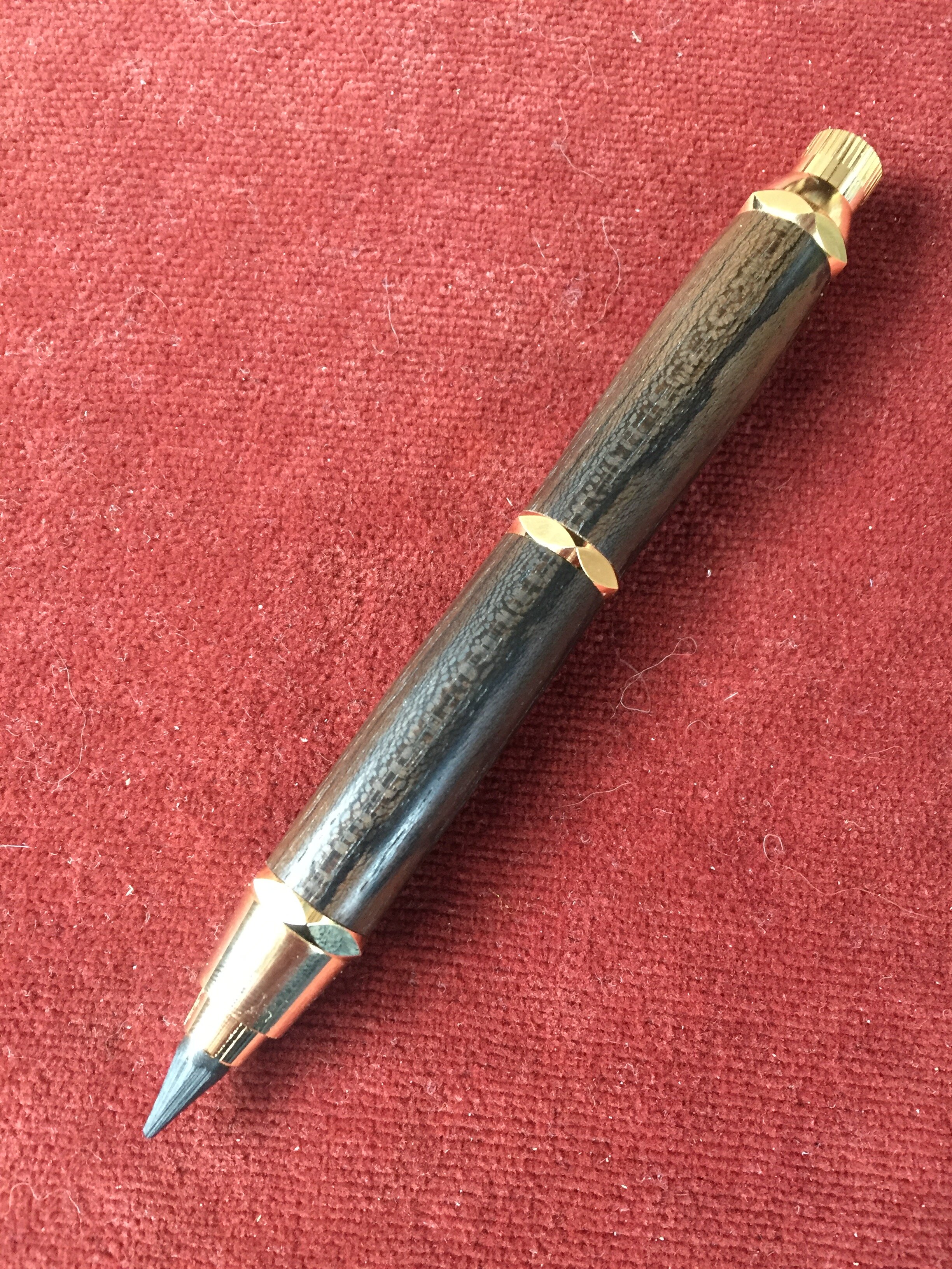 Walnut on carpenter's pencil in gold from William Wood Write
