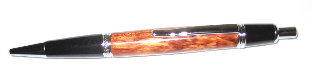 Waterfall Bubinga Chrome Sierra Click pen