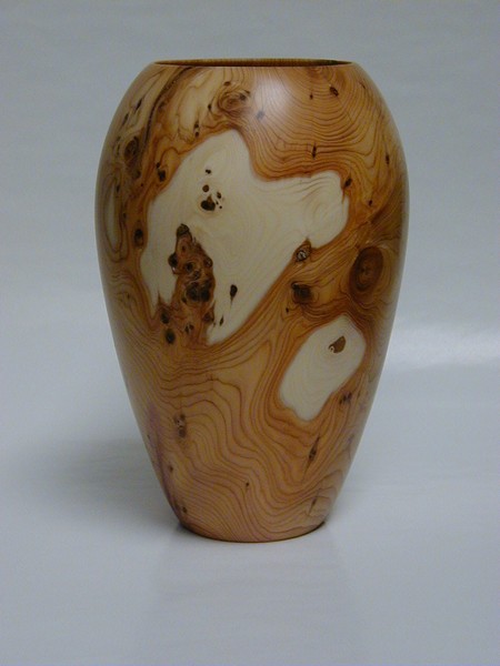 Yew double rim vase