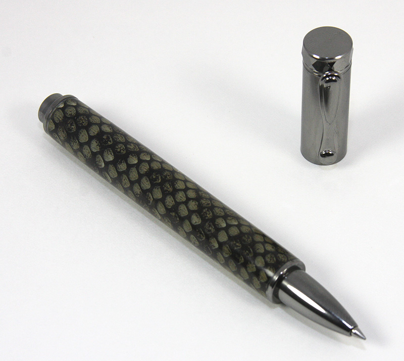 Zen Roller Ball with a Diamondback Rattlesnake blank.