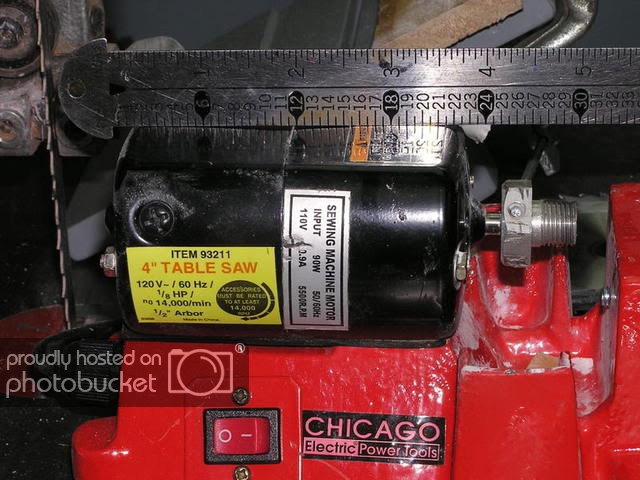 4 Mini Table Saw Modifications, Chicago Electric Table Saw Motor